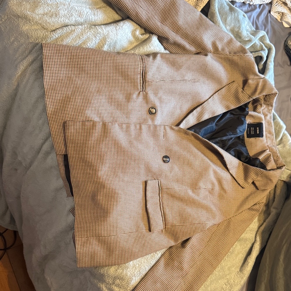 Cotton On Brown Checkered Blazer
